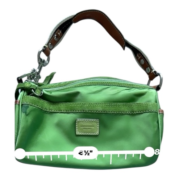 Coach Green and Brown Shoulder Bag with Adjustable Strap - Picture 11 of 16